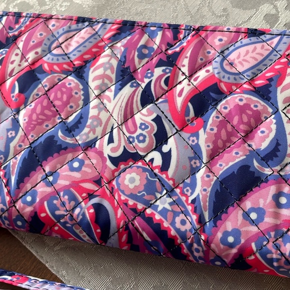 Simply Southern Women’s Quilted Wallet With Wristlet Strap - Blue Paisley - Picture 15 of 16